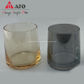 Vaso de vidrio de vidrio de vidrio de whisky de color electroplacas clásico